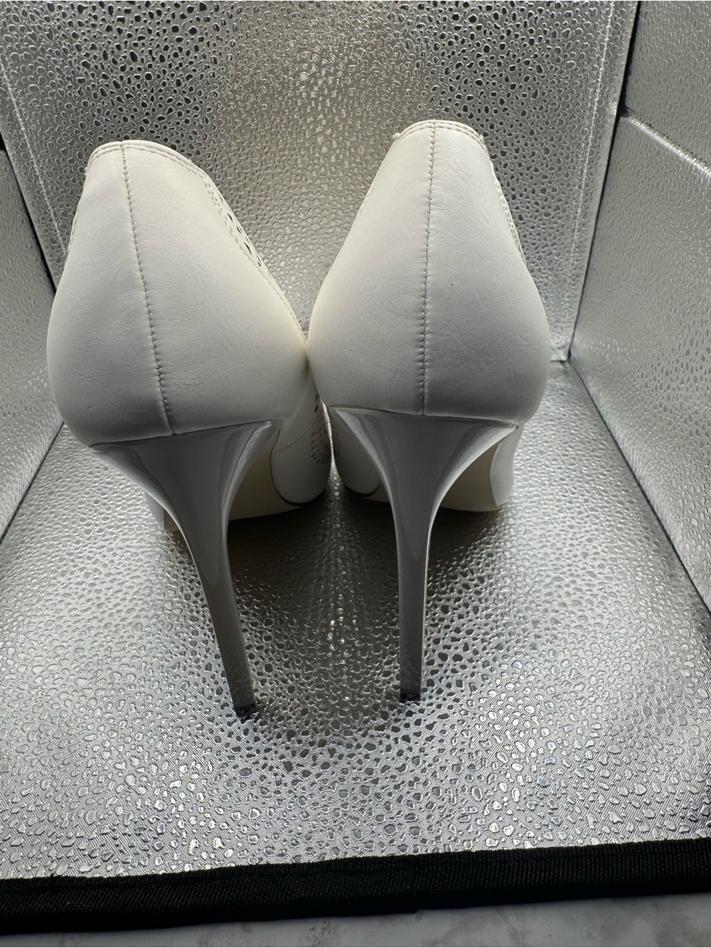 White Stiletto Heel Pumps for Women - Sleek Dress Shoes